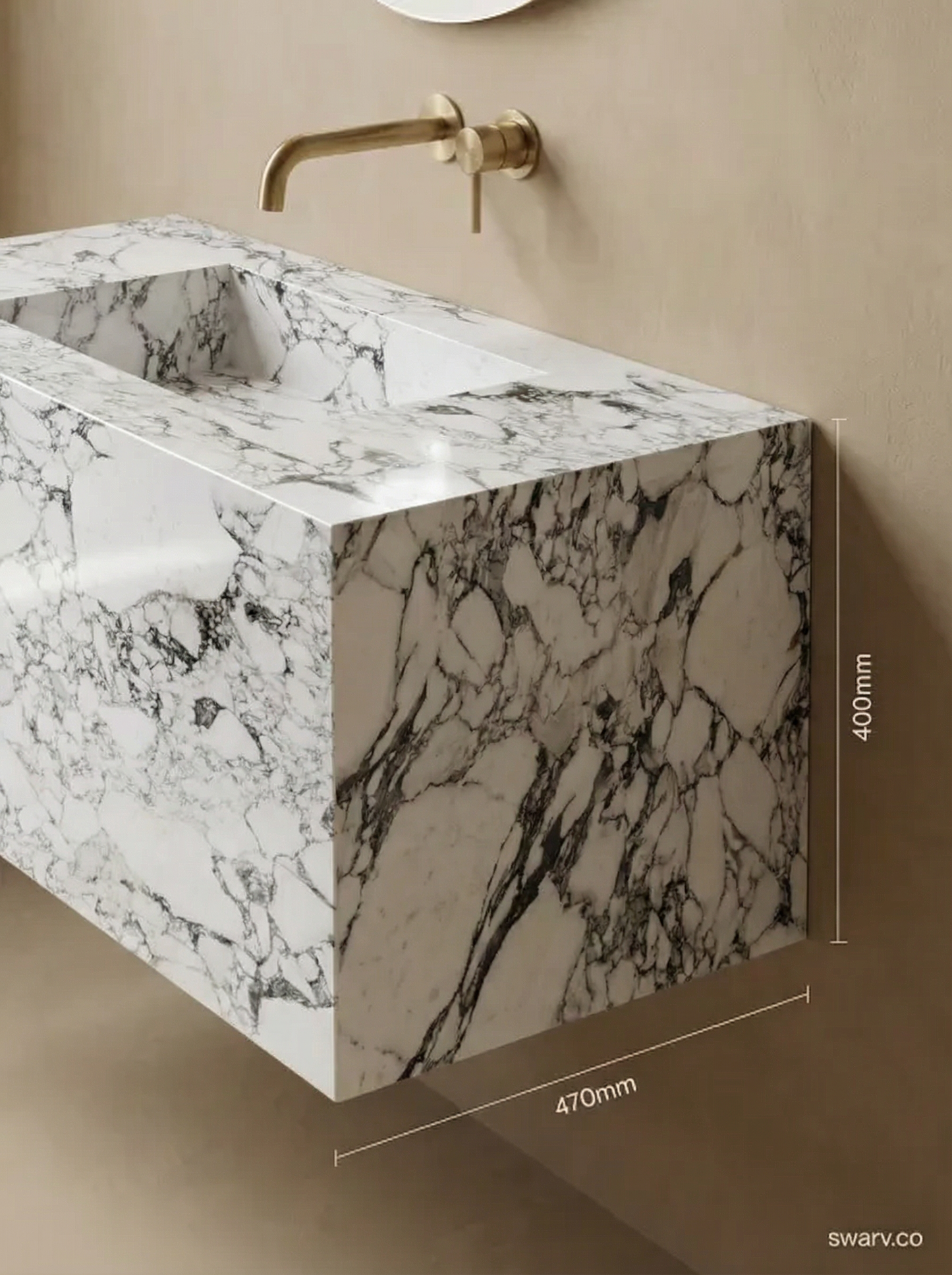 Oro wall hung integrated vanity